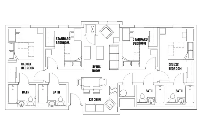 University Village Temple, Philadelphia – Room in 4 Bed - 4 Bath
