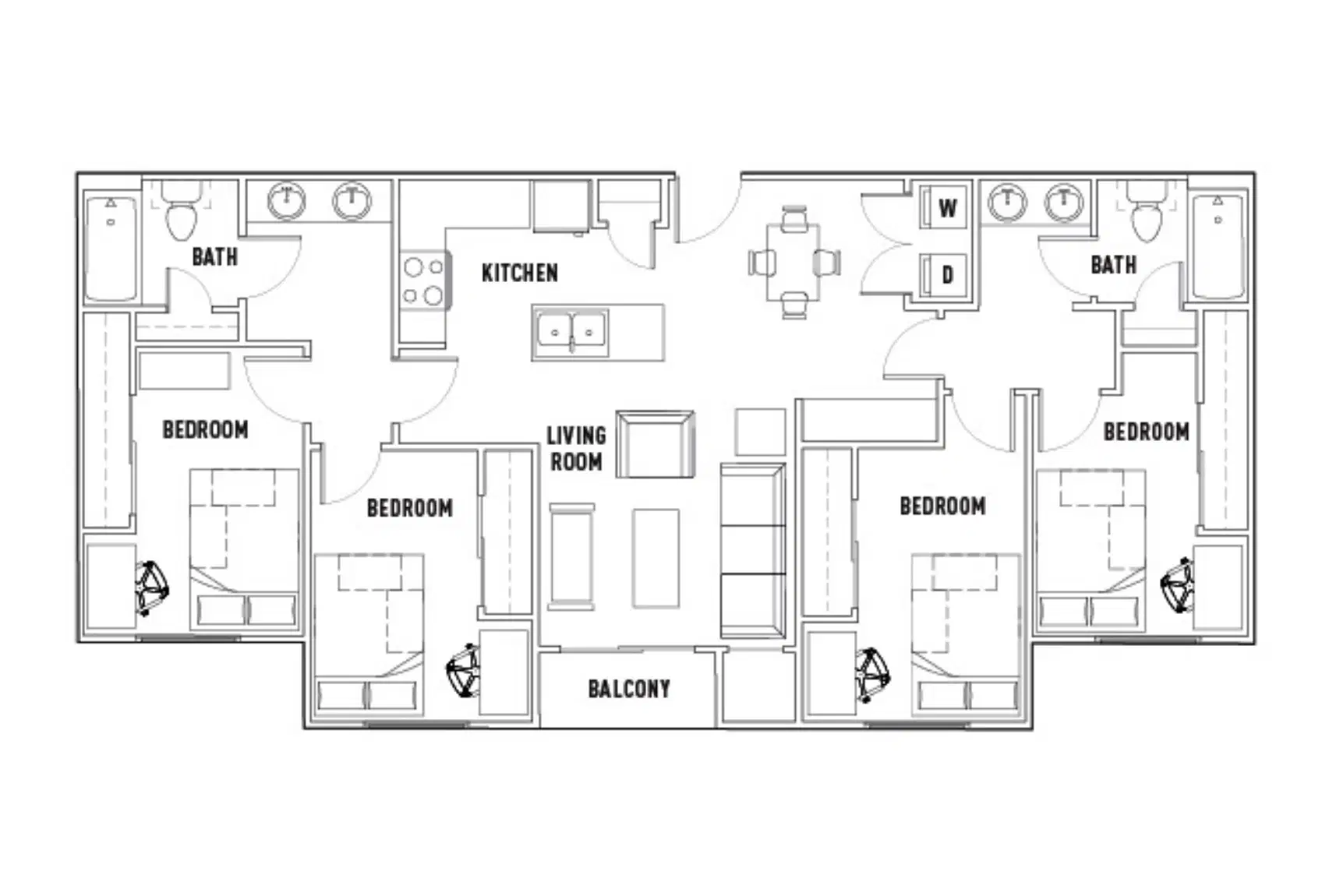 University Commons In Minneapolis, Minneapolis – 4 Bed - 2 Bath Private Bedroom