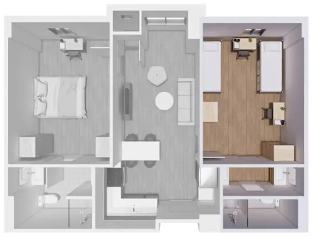 University Centre, Newark – Room in 2 Bedroom 2 Bathroom | Double