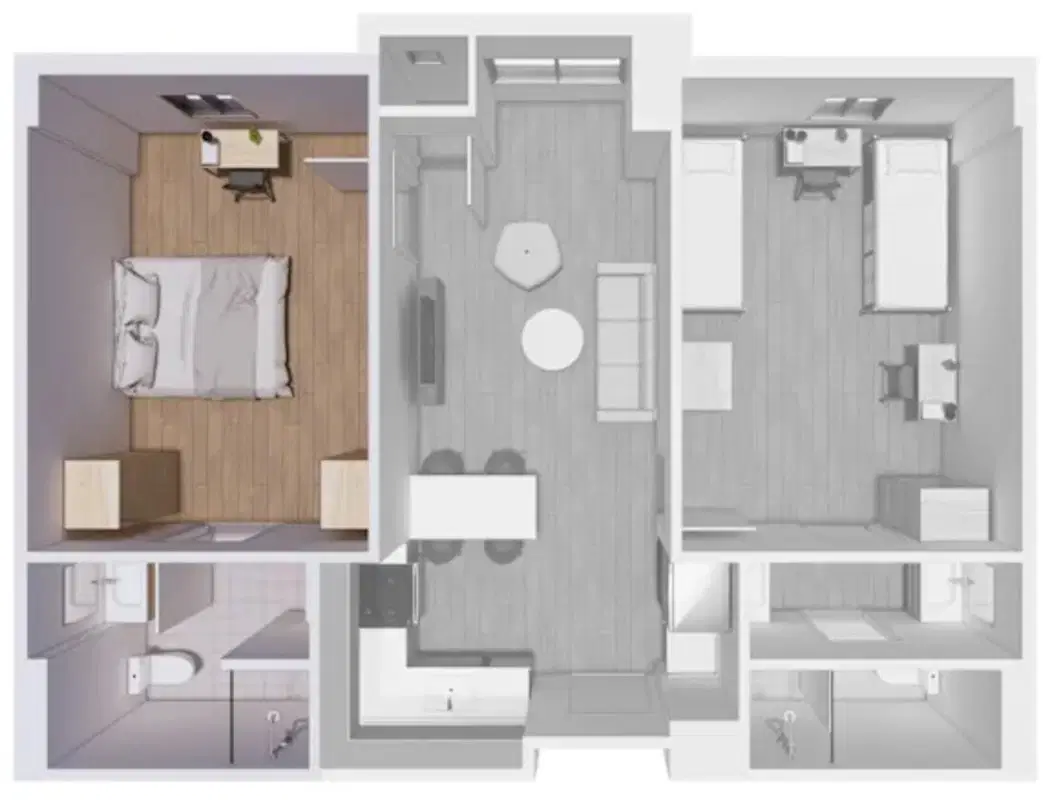 University Centre, Newark – Room in 2 Bedroom 2 Bathroom | Single