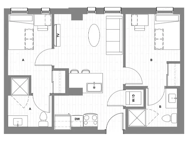 HERE Seattle, Seattle – Room in 2 Bedroom 2 Bathroom | 2x2