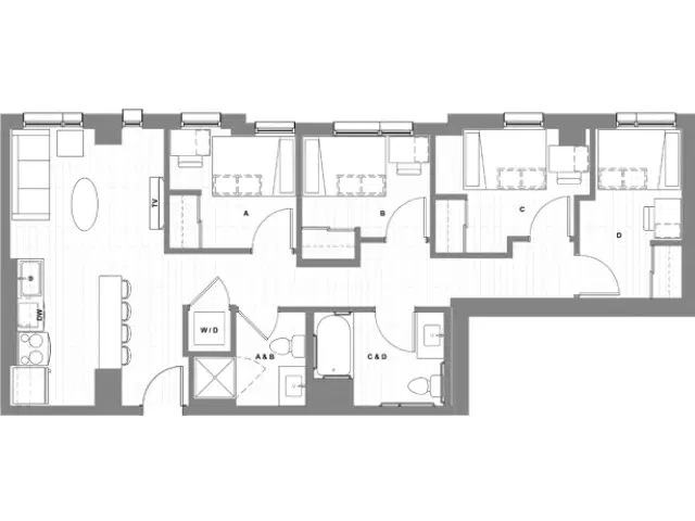 HERE Seattle, Seattle – Room in 4 Bedroom 2 Bathroom | 4x2