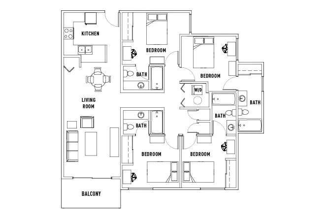 Raiders Pass, Lubbock – Room in 4 Bed - 4 Bath