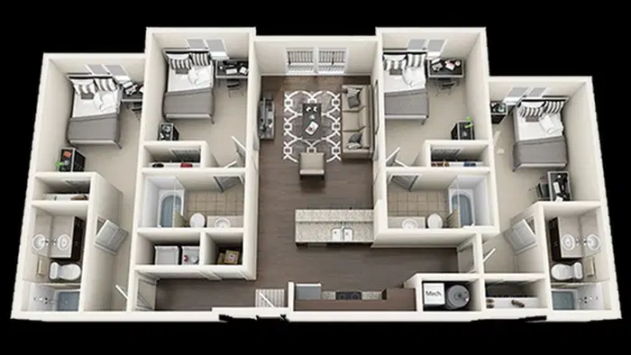 University Park, Boca Raton – Room in 4 Bedroom 4 Bathroom | 4x4