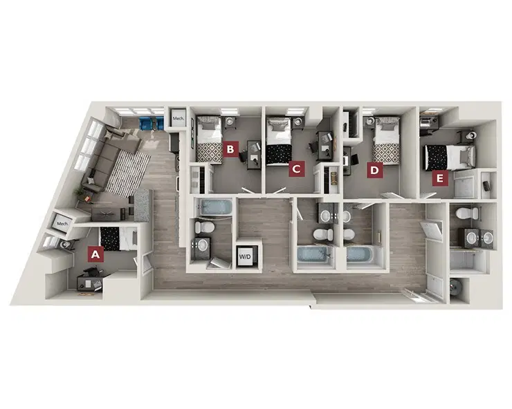 Standard at New Brunswick, New Brunswick – Fillmore Room in 5 Bedroom 4 Bathroom