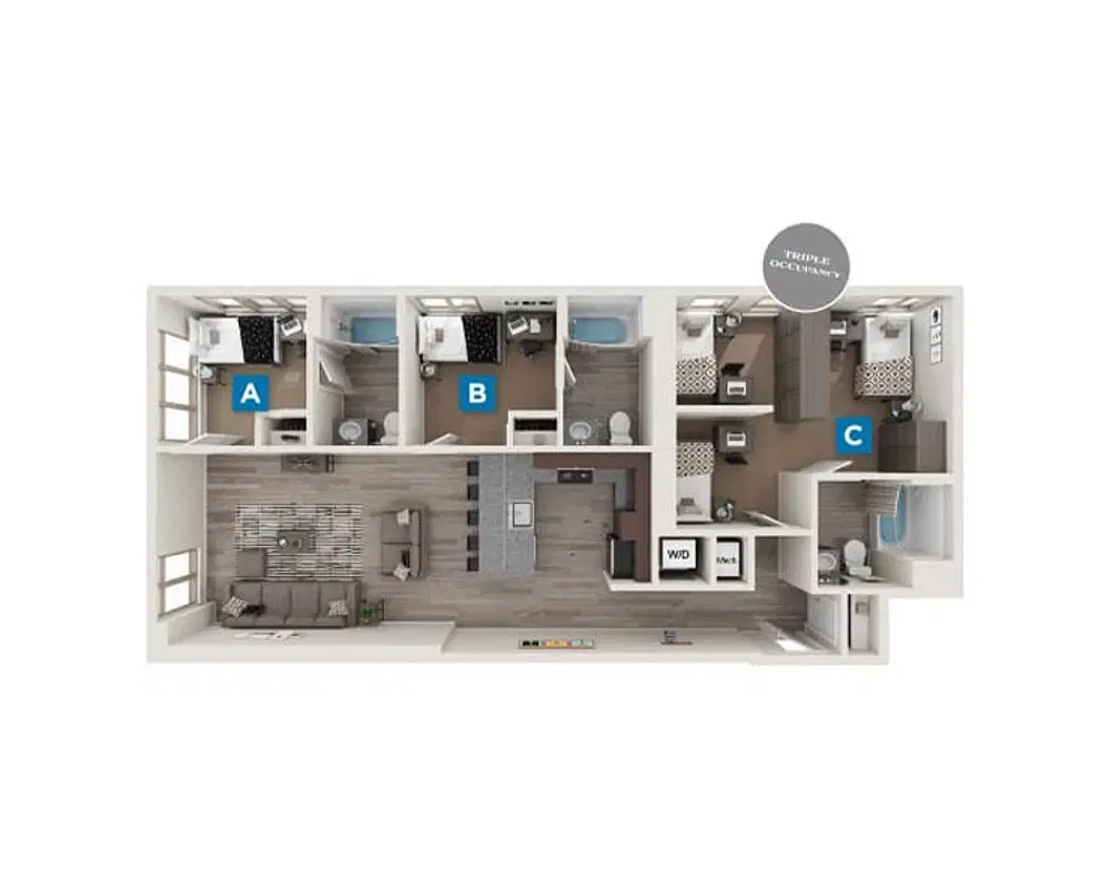 The Standard, Berkeley – Chelsea Room in 3 Bedroom 3 Bathroom
