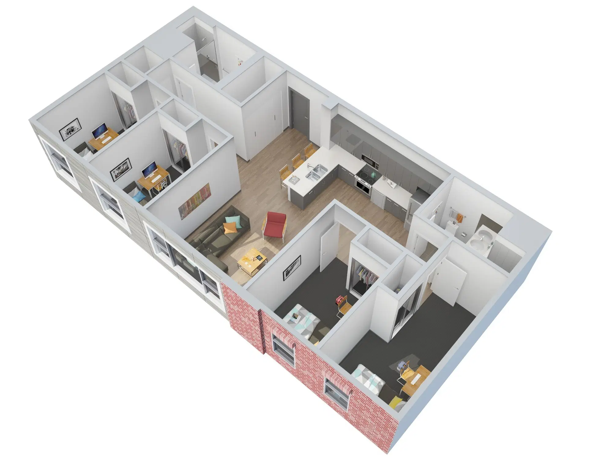 HERE Kansas, Lawrence – 4x2 Terrace Room in 4 Bedroom 2 Bathroom