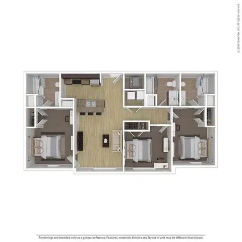 Irish Flats, South Bend – Room in 3 Bedroom 3 Bathroom