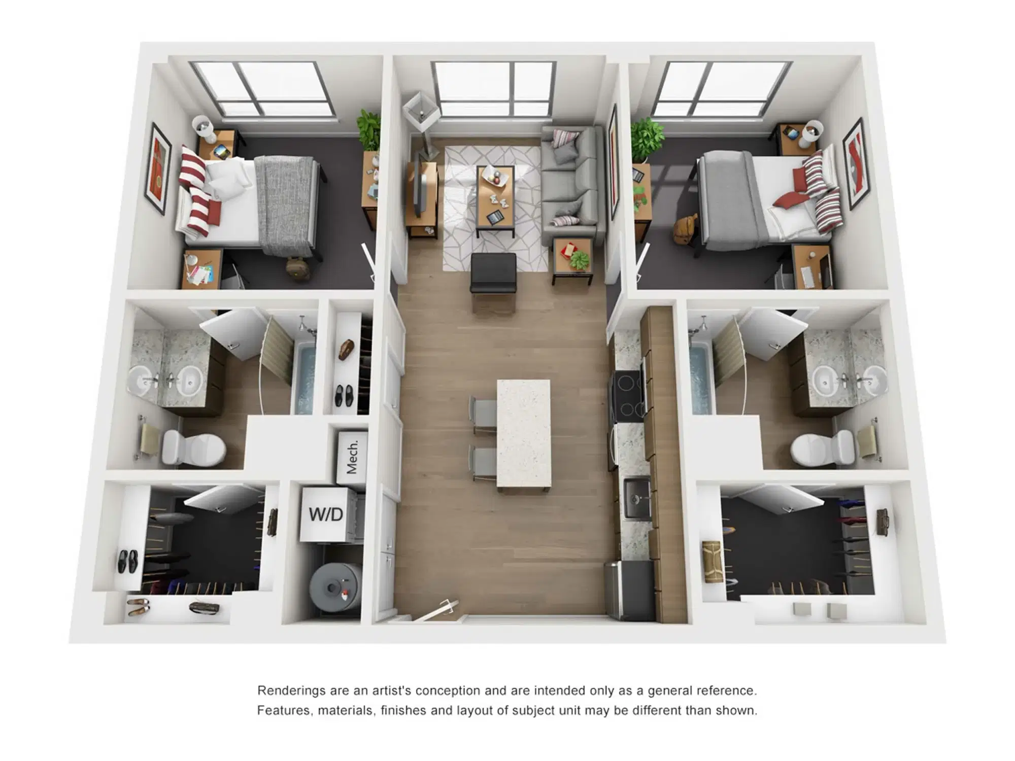 Everly On The Loop, St Louis – Room in 2 Bedroom 2 Bathroom | B1