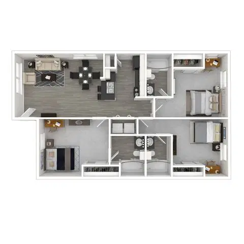 The Verge, Orlando – Room in 3 Bedroom 3 Bathroom | 3x3